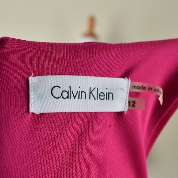 Calvin Klein Scuba Fit and Flare Dress - 12 - Picture 8 of 8
